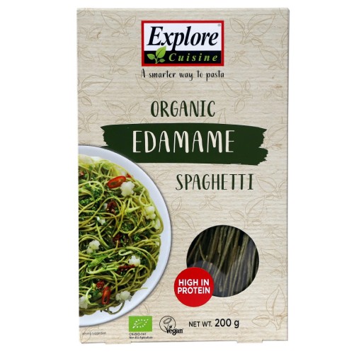 Organic Edamame Spaghetti - 200 g - Gluten Free, High Protein Pasta, Easy to Make - USDA Certified Organic, Vegan, Kosher, Non GMO